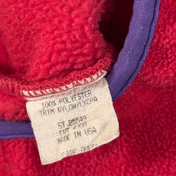 Vtg 80s Patagonia Synchilla Snap-T Pullover Fleece Magenta Pink - Picture 4 of 4